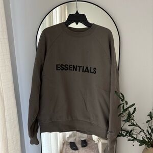 Essentials Men's Dark Gray Crewneck Sweater